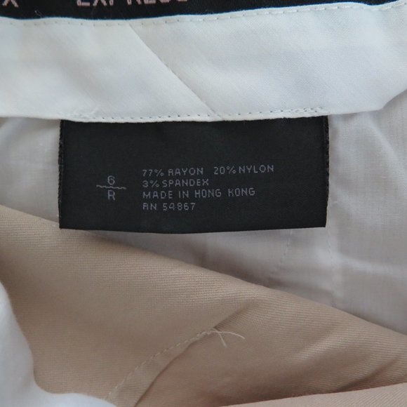 Express Editor Fit Pants Khaki Size 6 - Picture 2 of 5
